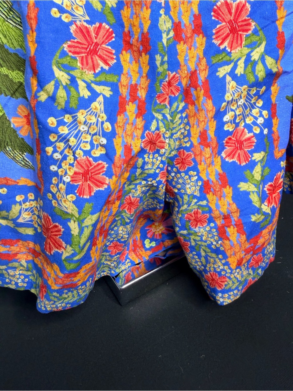 NWT | FARM Rio | Blue Multi Floral Tie-Waist Romper - Picture 7 of 11